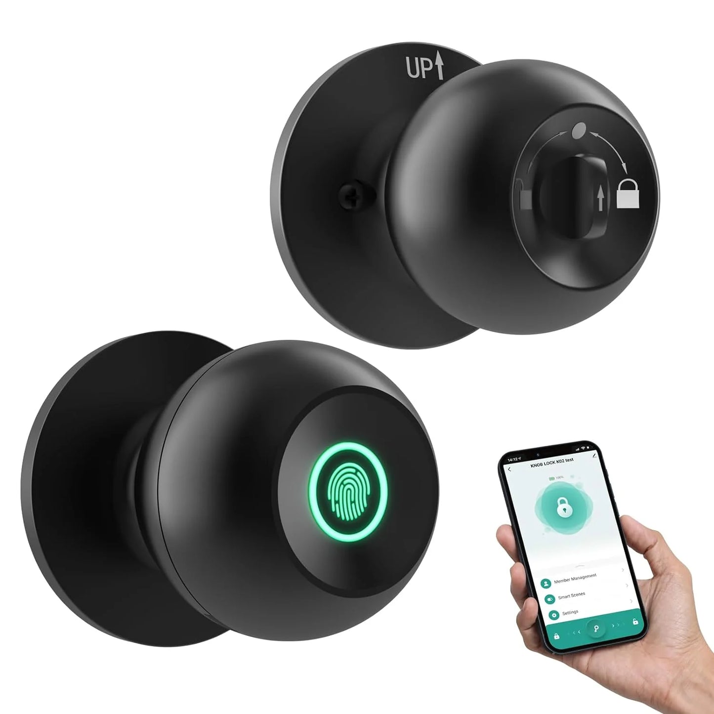 Smart Fingerprint Door Lock (Round Shape Model)
