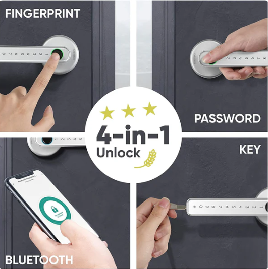 Smart Fingerprint Door Lock (Lever Handle Model)